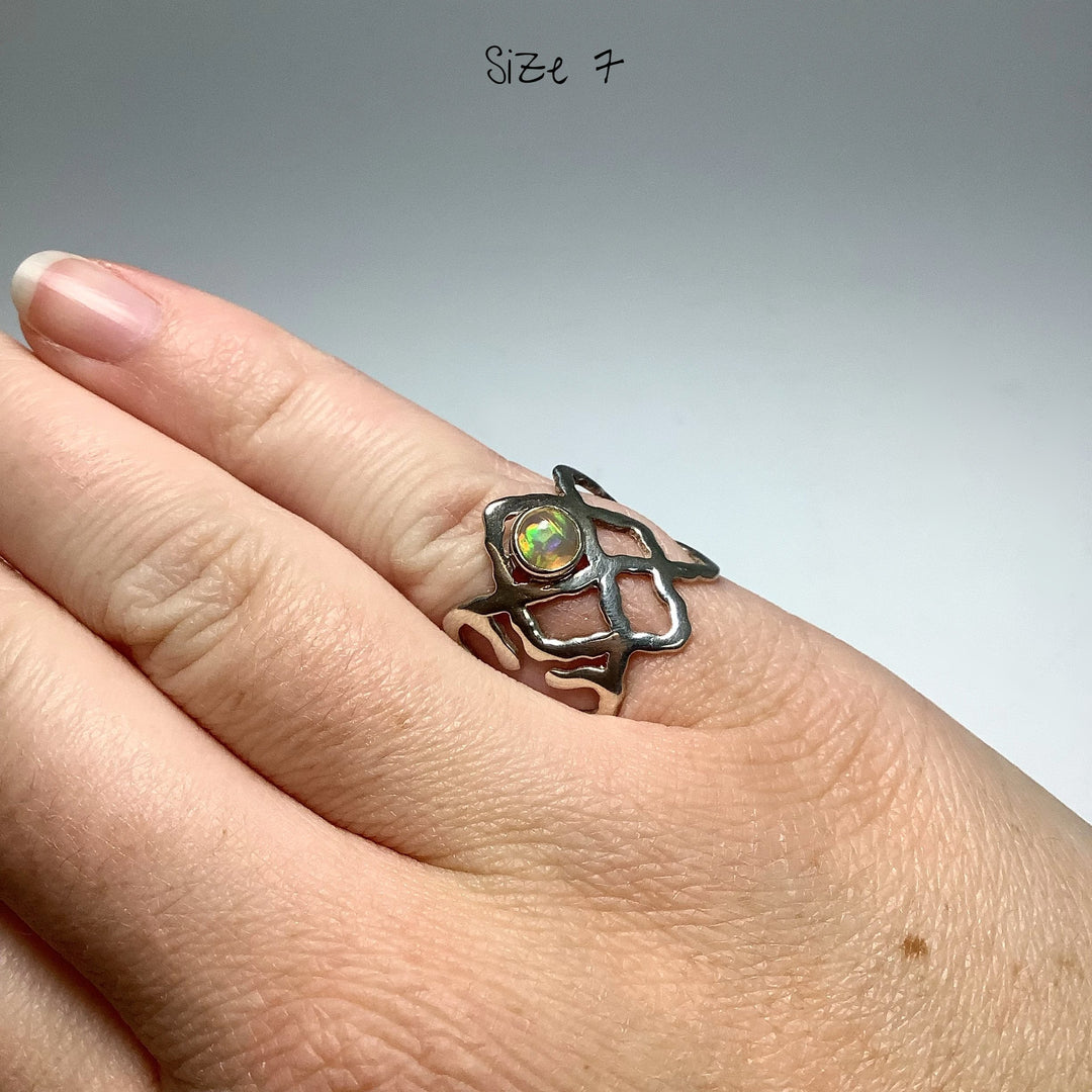 Ethiopian Fire Opal Ring