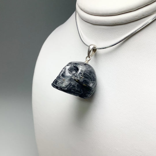 Tourmalated Quartz Skull Pendant