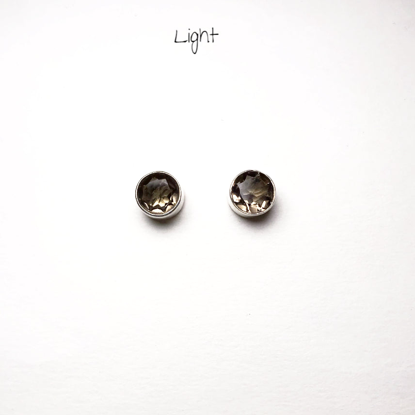 Smoky Quartz Stud Earrings