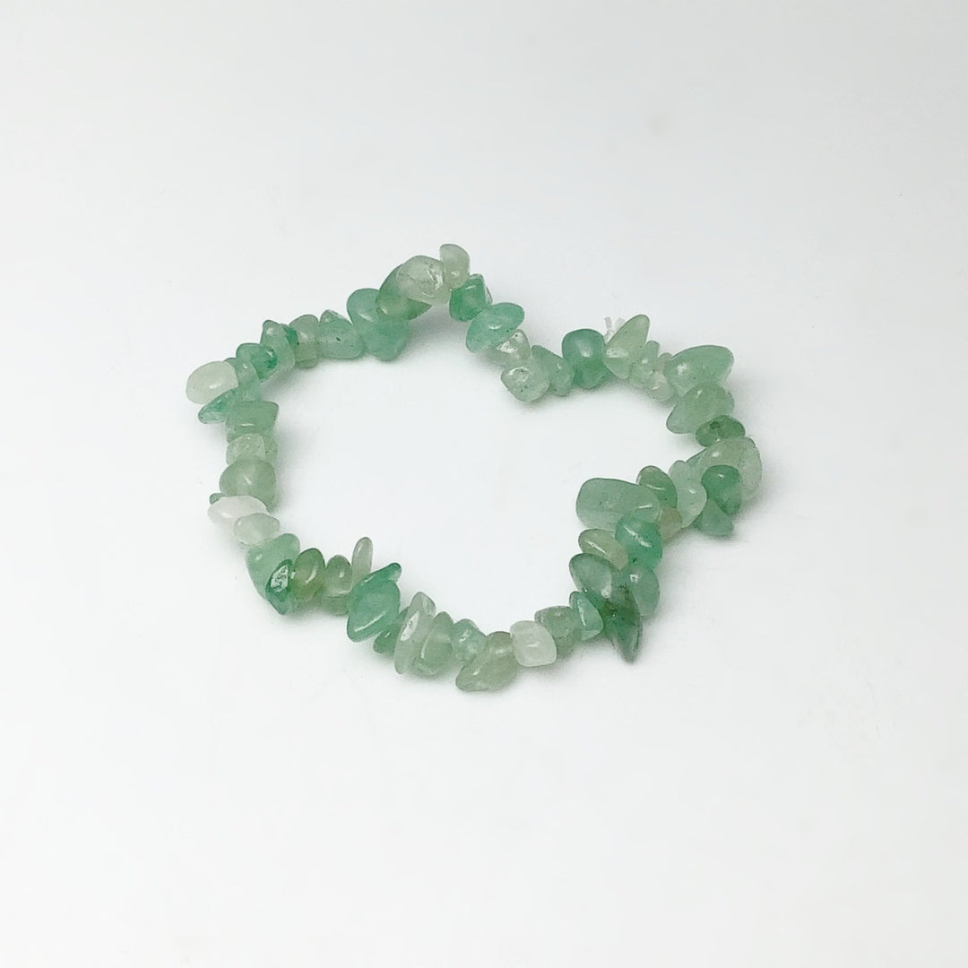 Green Aventurine Chip Beaded Bracelet