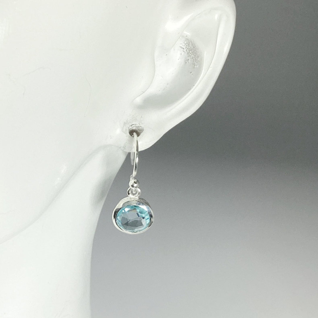 Blue Topaz Dangle Earrings