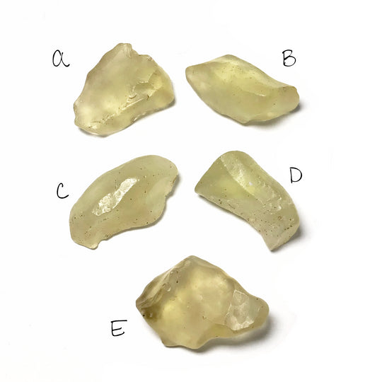 Libyan Desert Glass Tektite at $89 each: A -> E