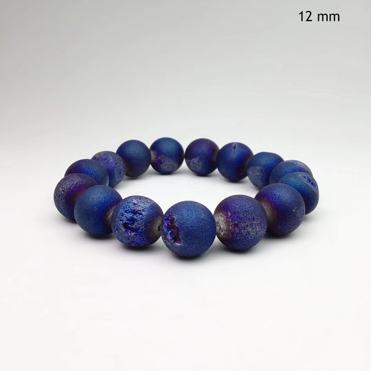 Druzy Matte Blue Beaded Bracelet