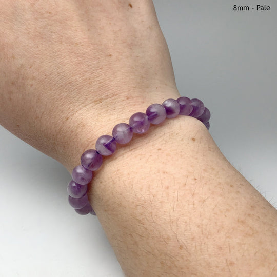 Chevron Amethyst Beaded Bracelet