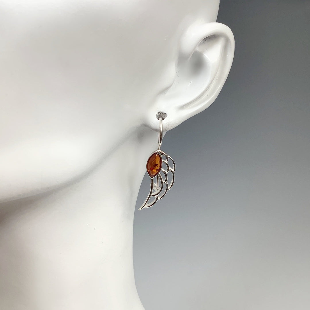 Cognac Amber Earrings