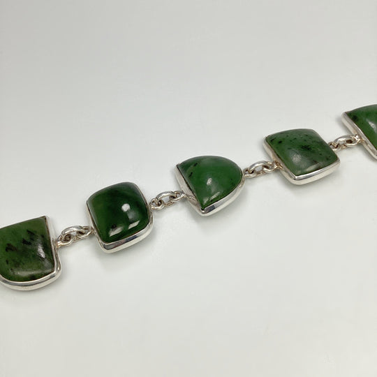 Canadian Jade Sterling Silver Bracelet