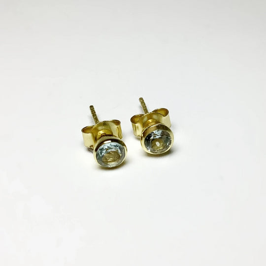 Blue Topaz Stud Earrings