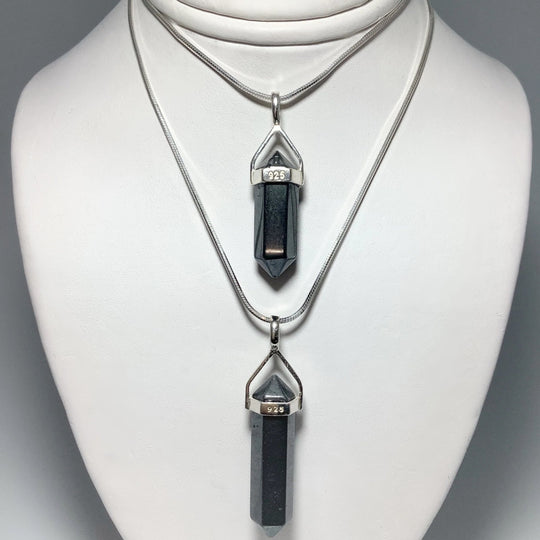 Hematite Double Terminated Point Pendant