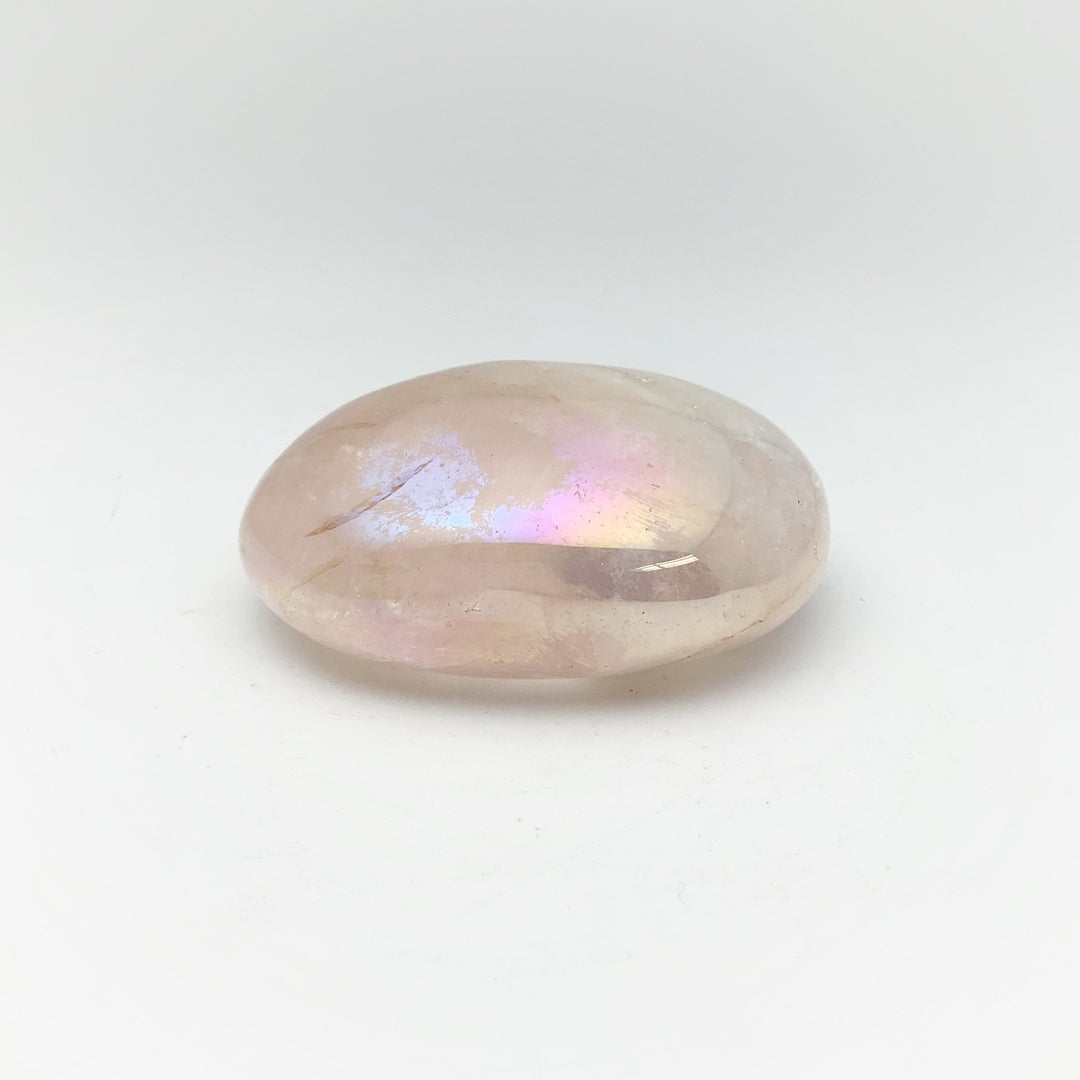 Opalescent Rose Quartz Palm Stone