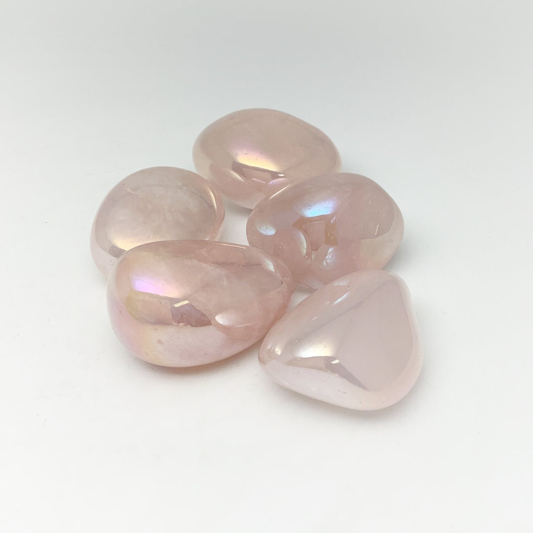 Opalescent Rose Quartz Tumble