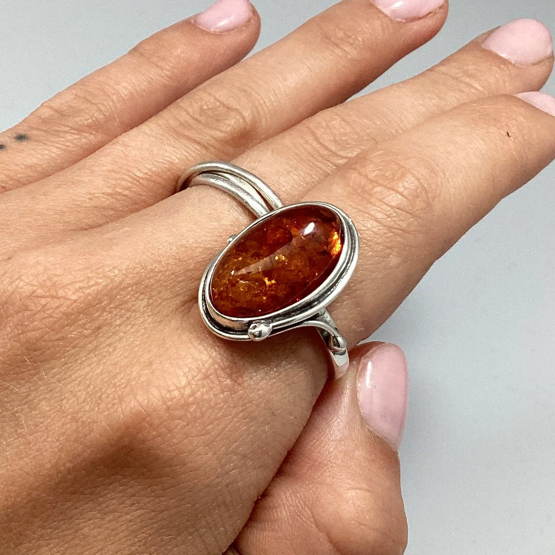 Cognac Amber Ring