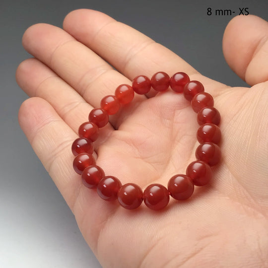 Carnelian Agate Beaded Bracelet