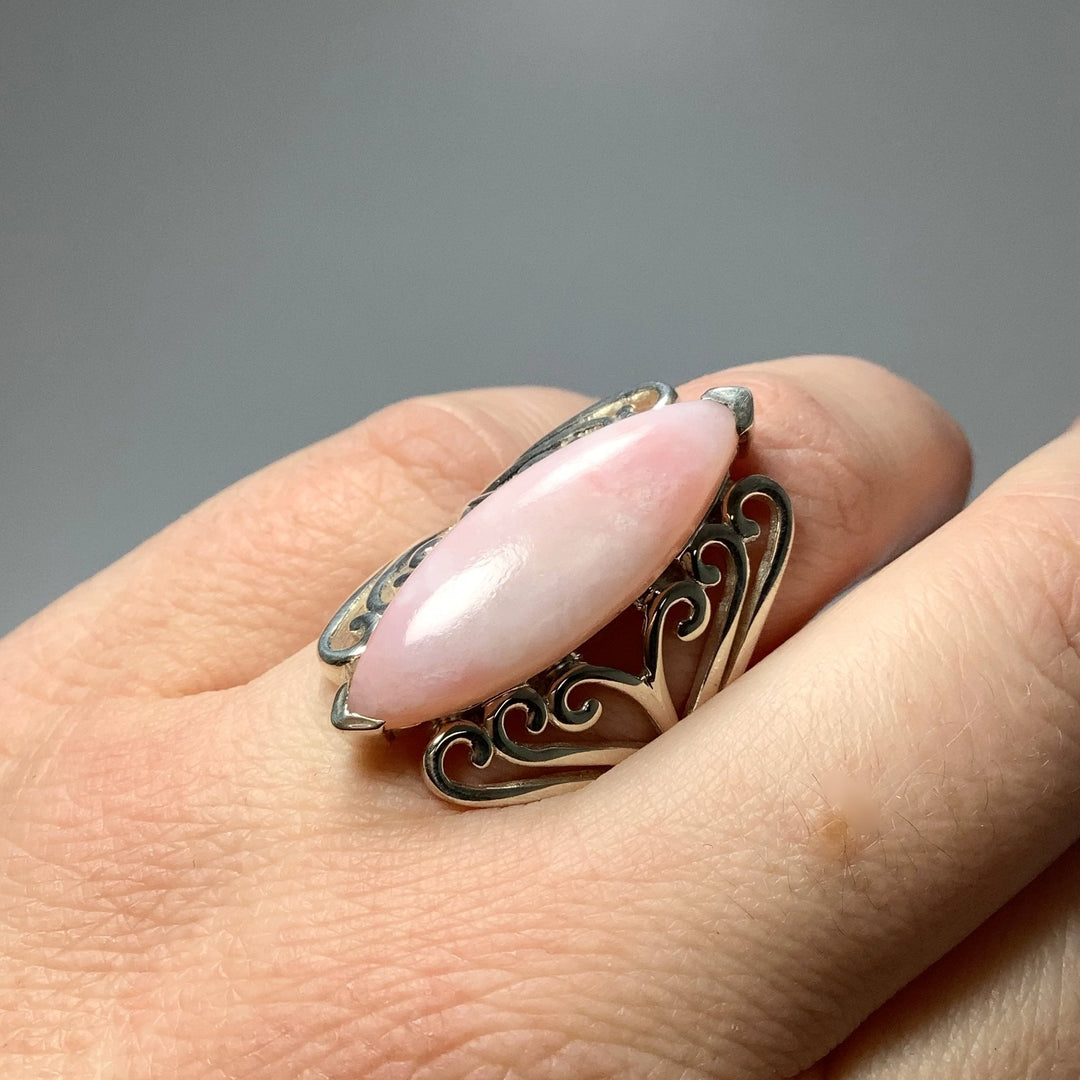 Pink Peruvian Opal Ring