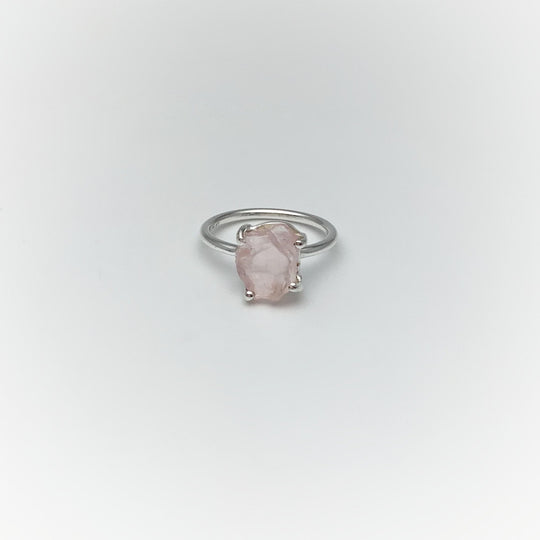 Raw Rose Quartz Ring