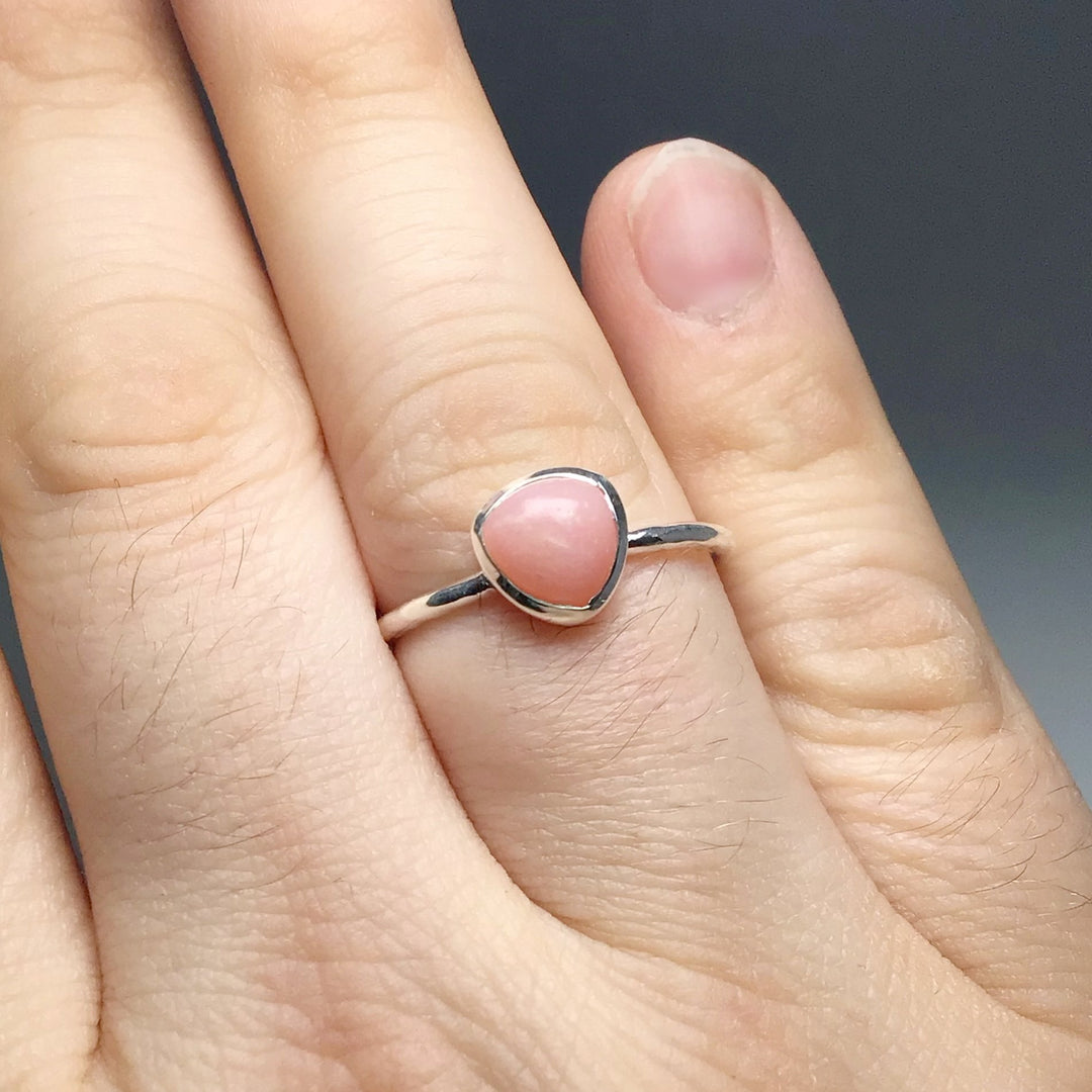 Pink Peruvian Opal Ring