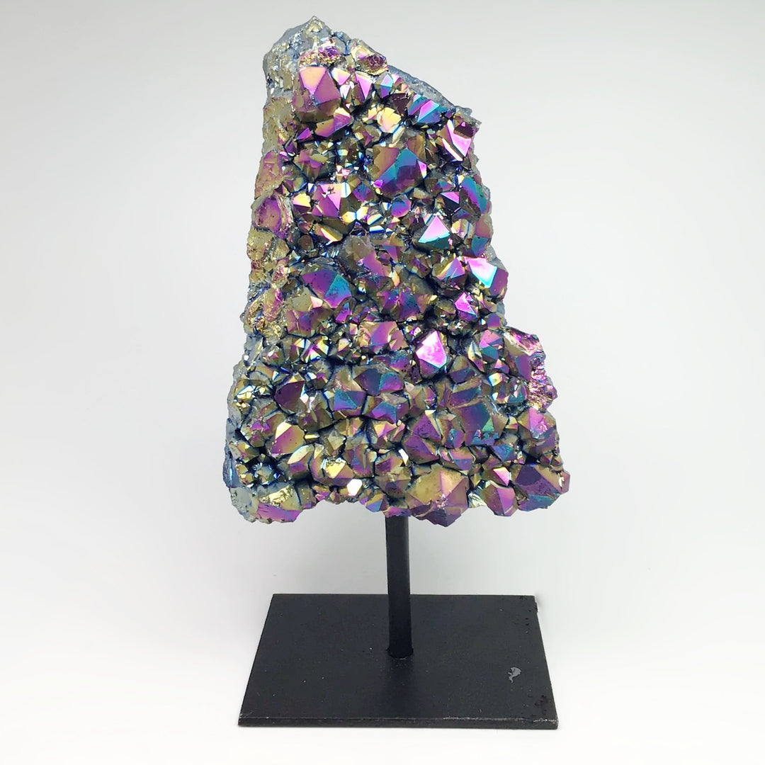 Rainbow Amethyst Druze Cluster On Stand