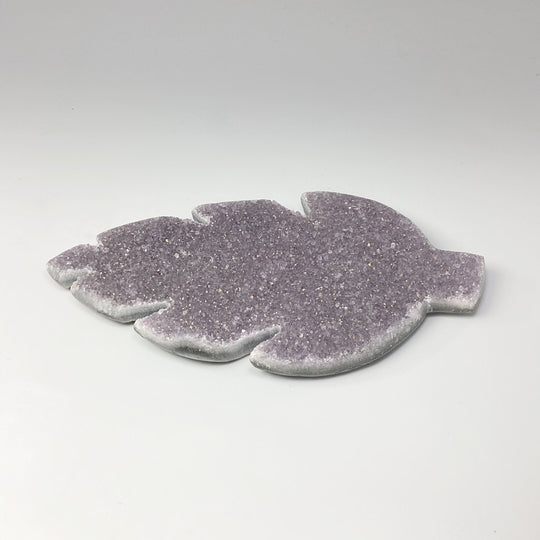 Amethyst Druze Cluster Leaf Carving