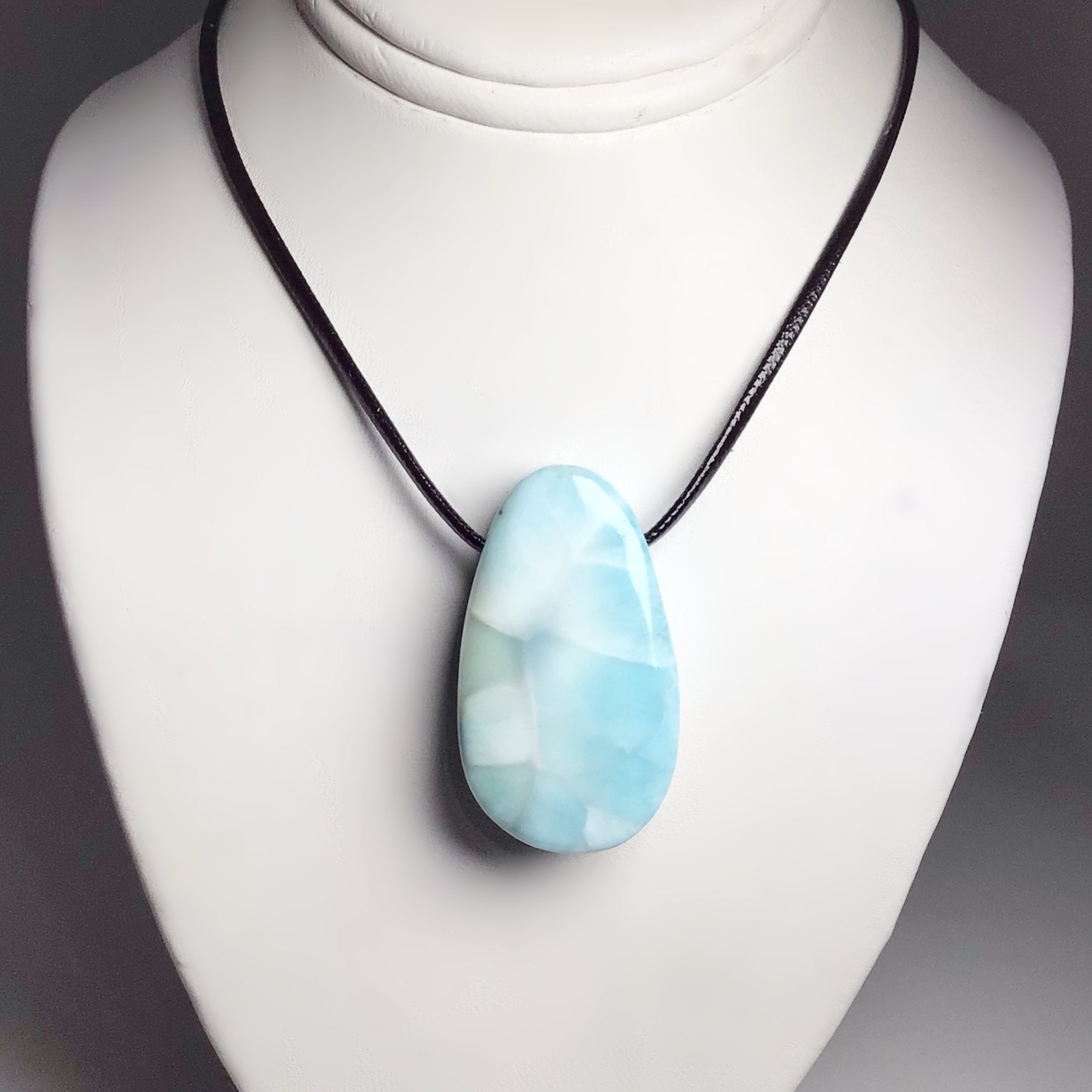 Larimar Drilled Pendant