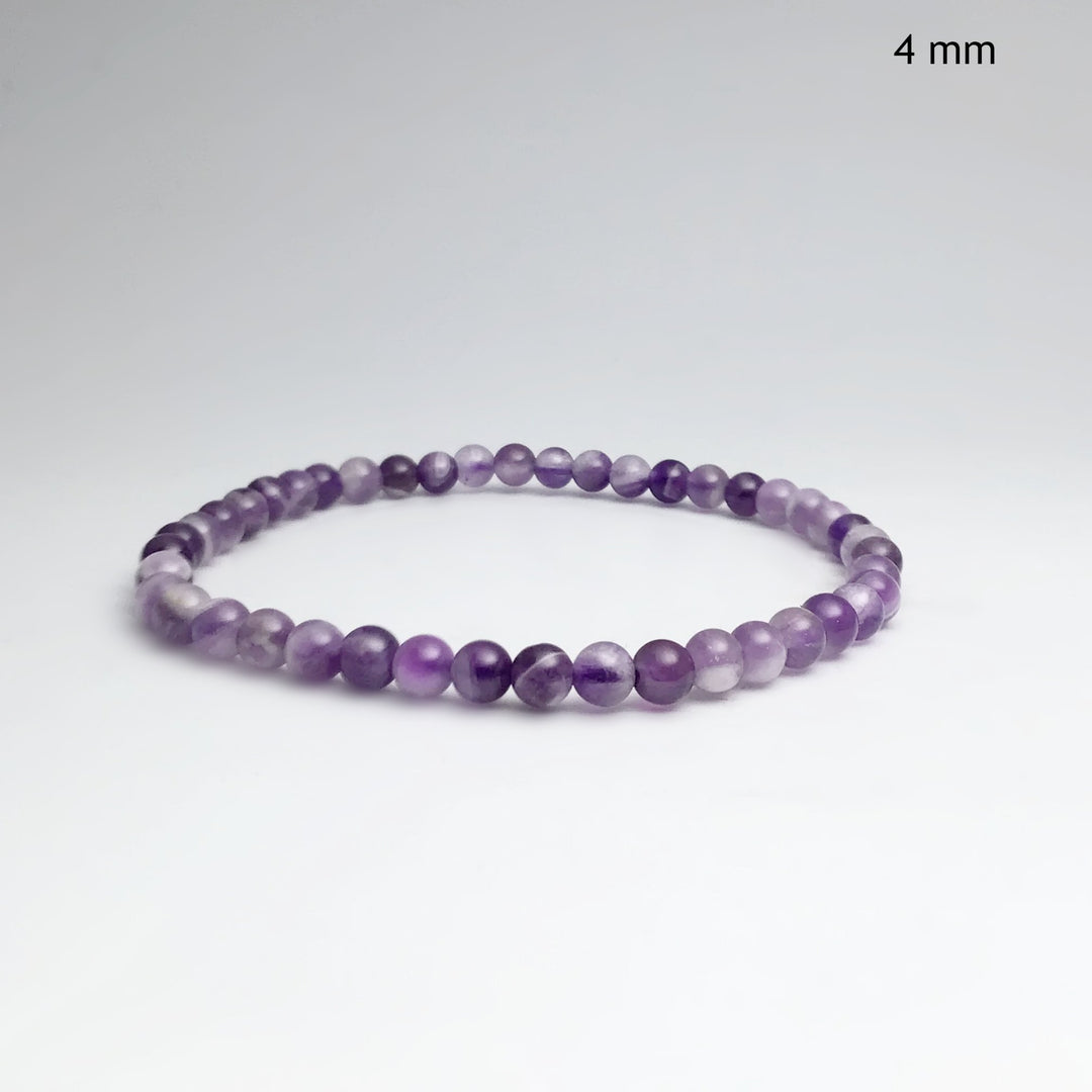 Chevron Amethyst Beaded Bracelet