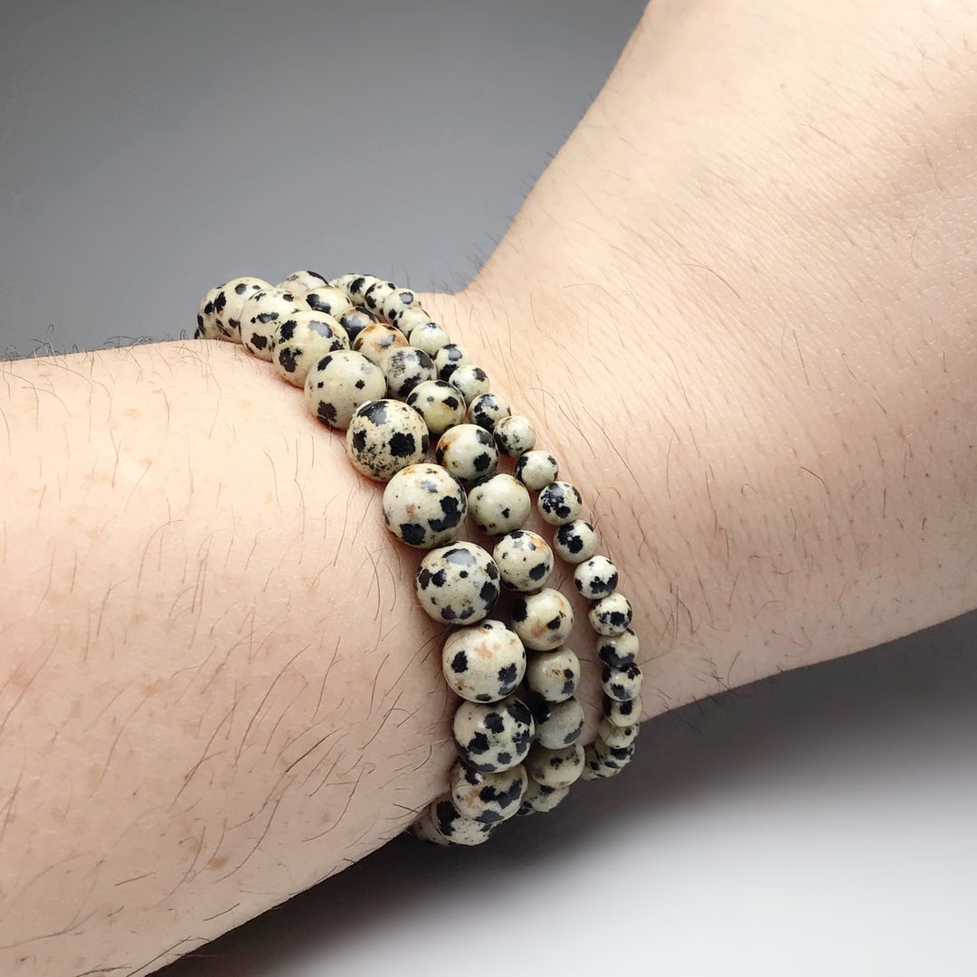 Dalmatian Jasper Beaded Bracelet