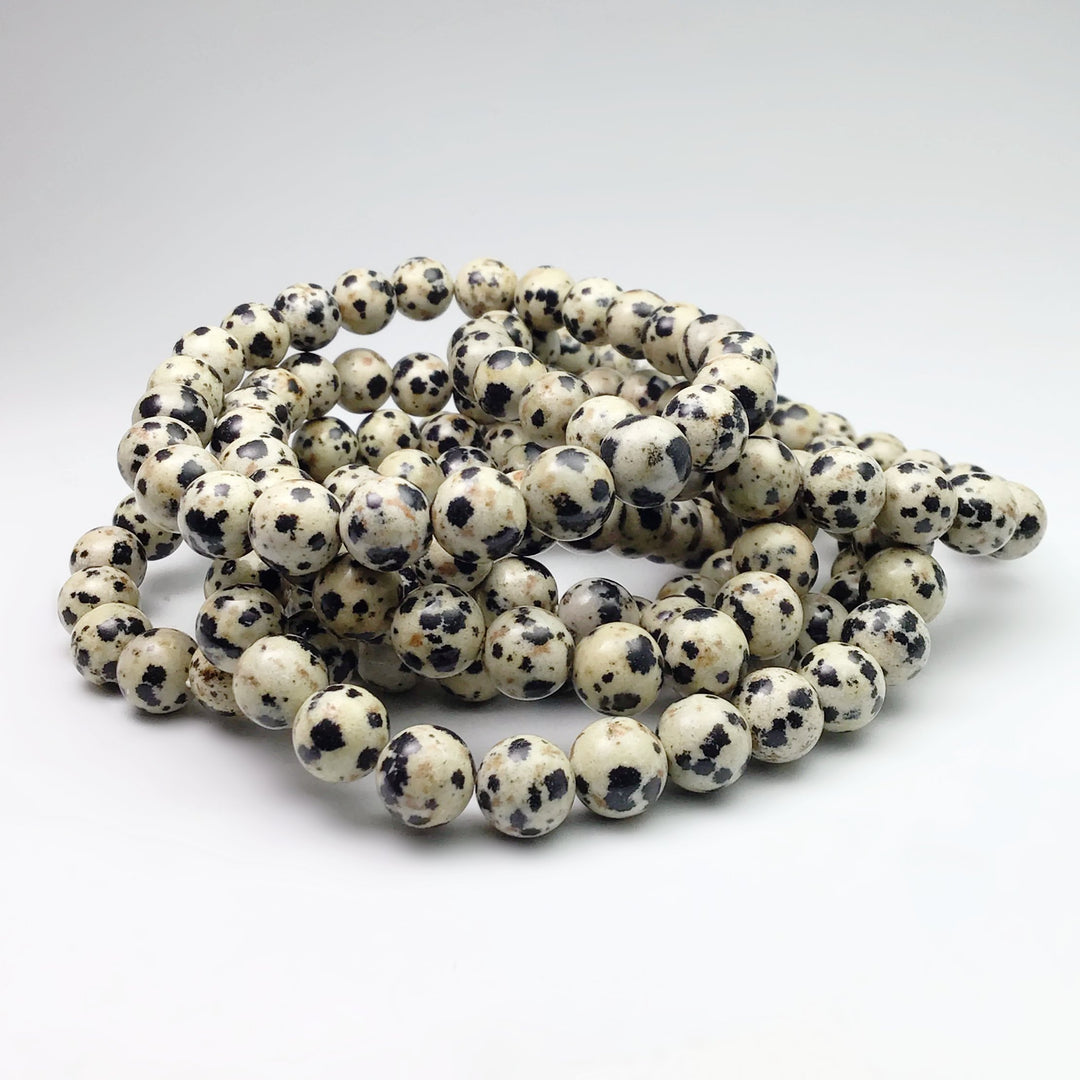 Dalmatian Jasper Beaded Bracelet