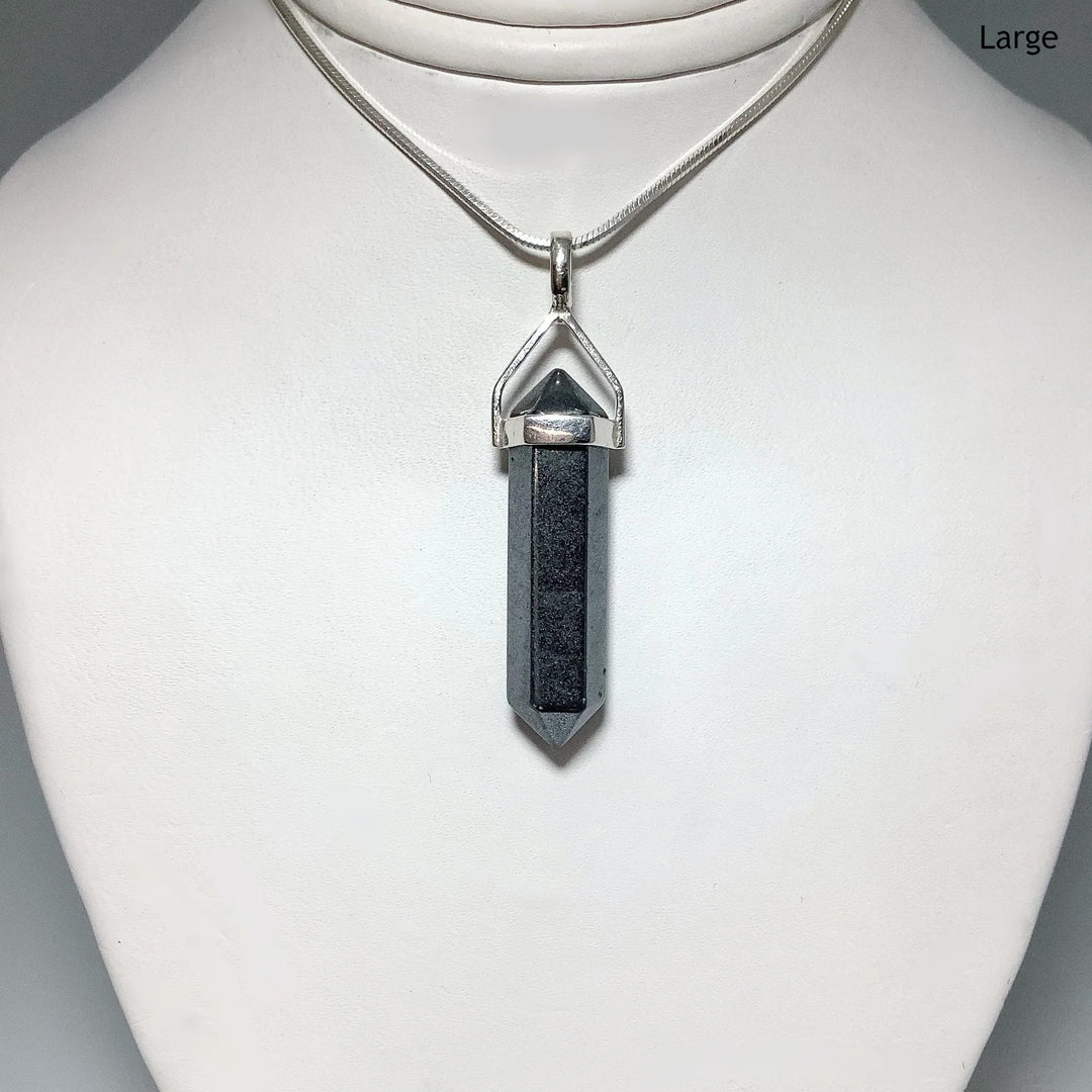 Hematite Double Terminated Point Pendant