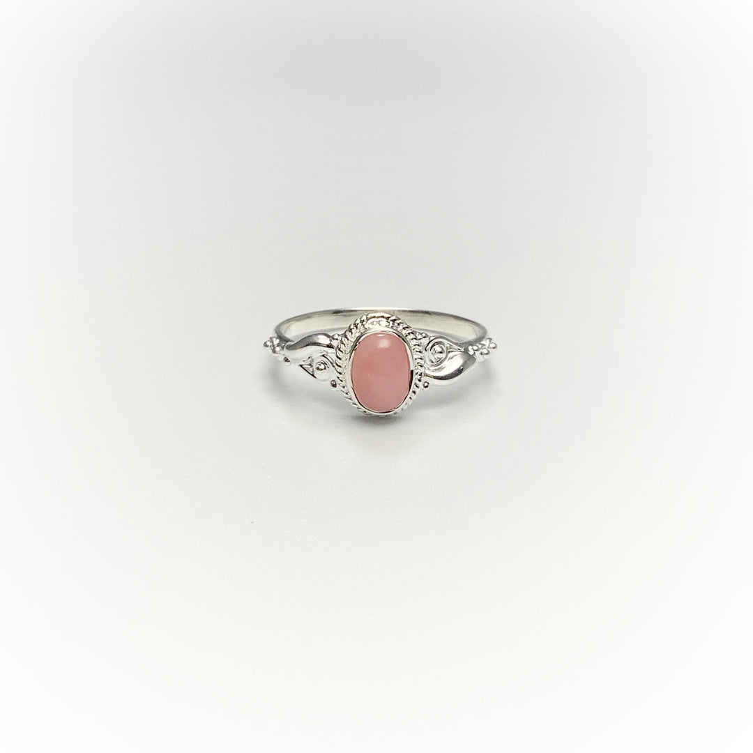 Pink Peruvian Opal Ring