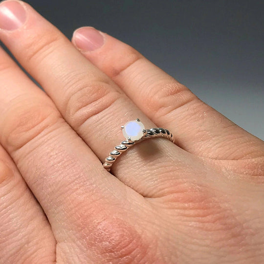 Rainbow Moonstone Ring