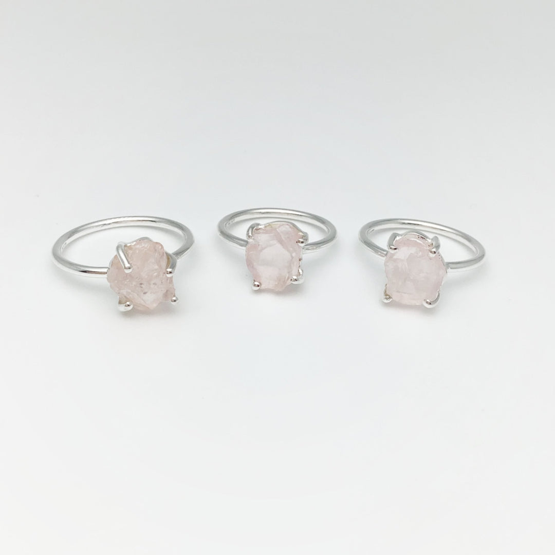 Raw Rose Quartz Ring