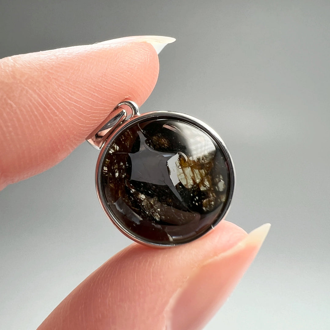 Sericho Meteorite Round Pendant