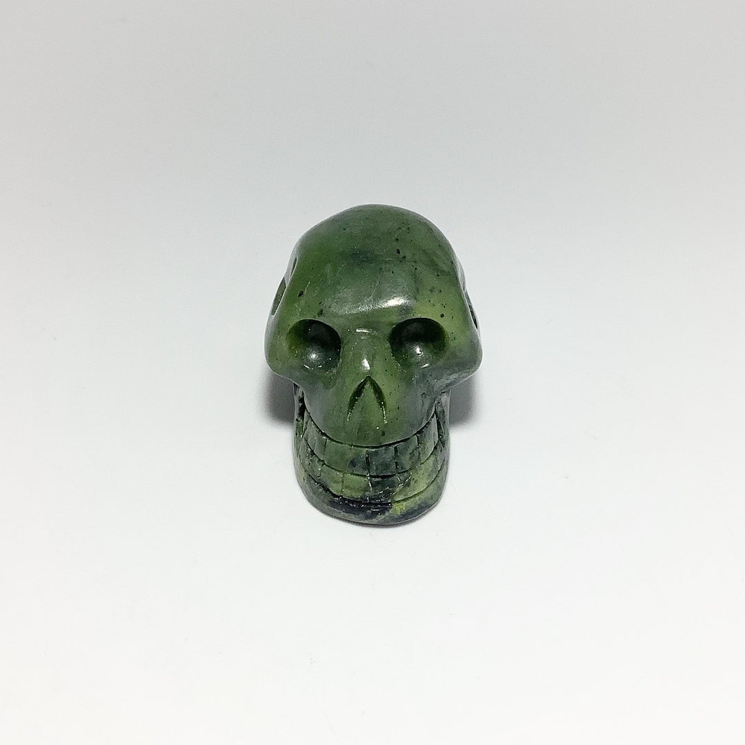 Carved Canadian Jade Skull