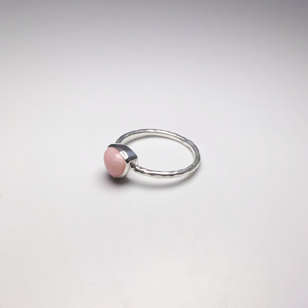 Pink Peruvian Opal Ring