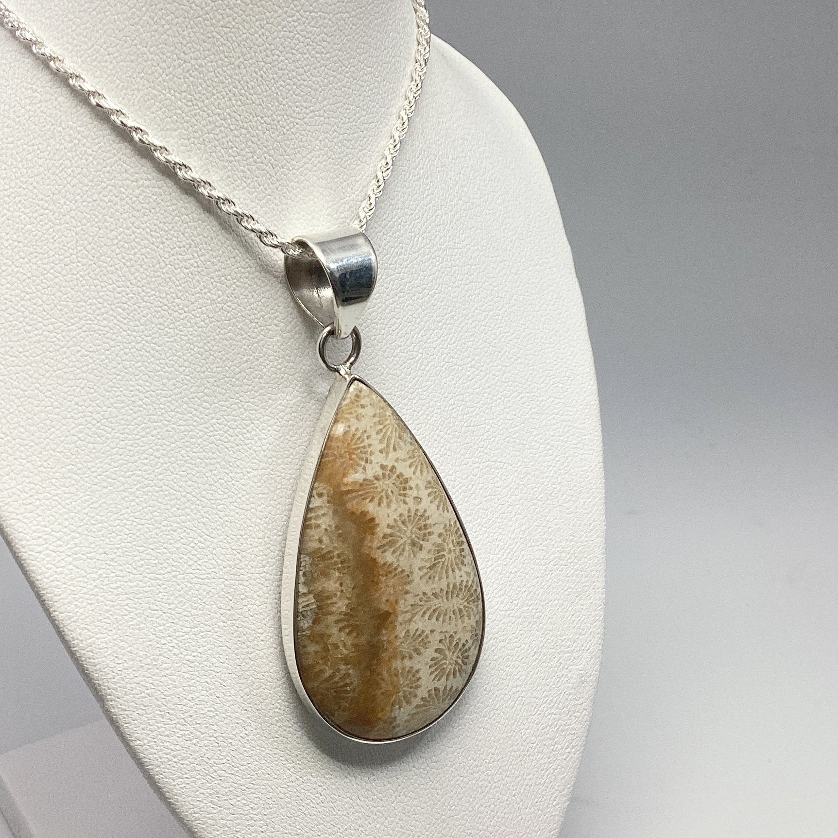 Fossilized Coral Pendant