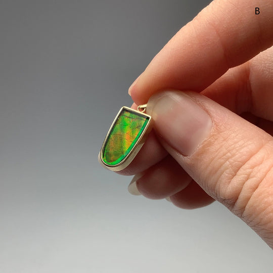 Alberta Ammolite 14K Gold Pendant