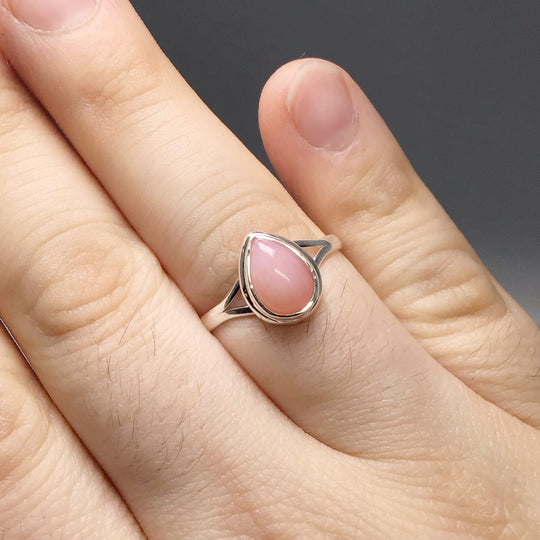 Pink Peruvian Opal Ring