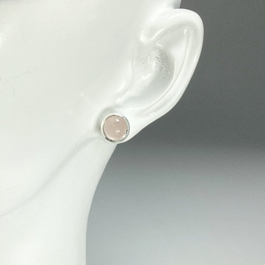 Rose Quartz Stud Earrings