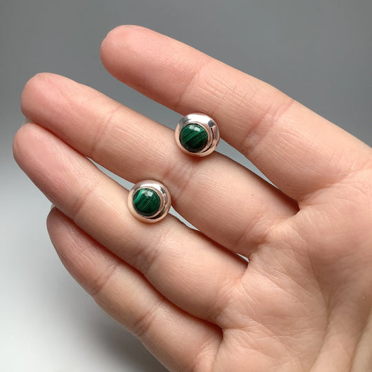 Malachite Stud Earrings