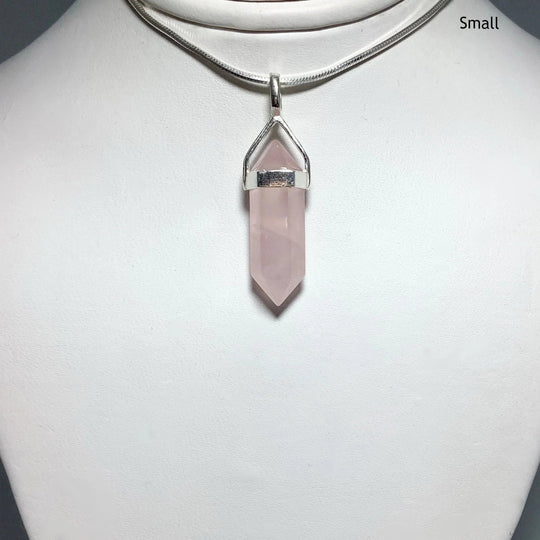 Rose Quartz Double Terminated Point Pendant