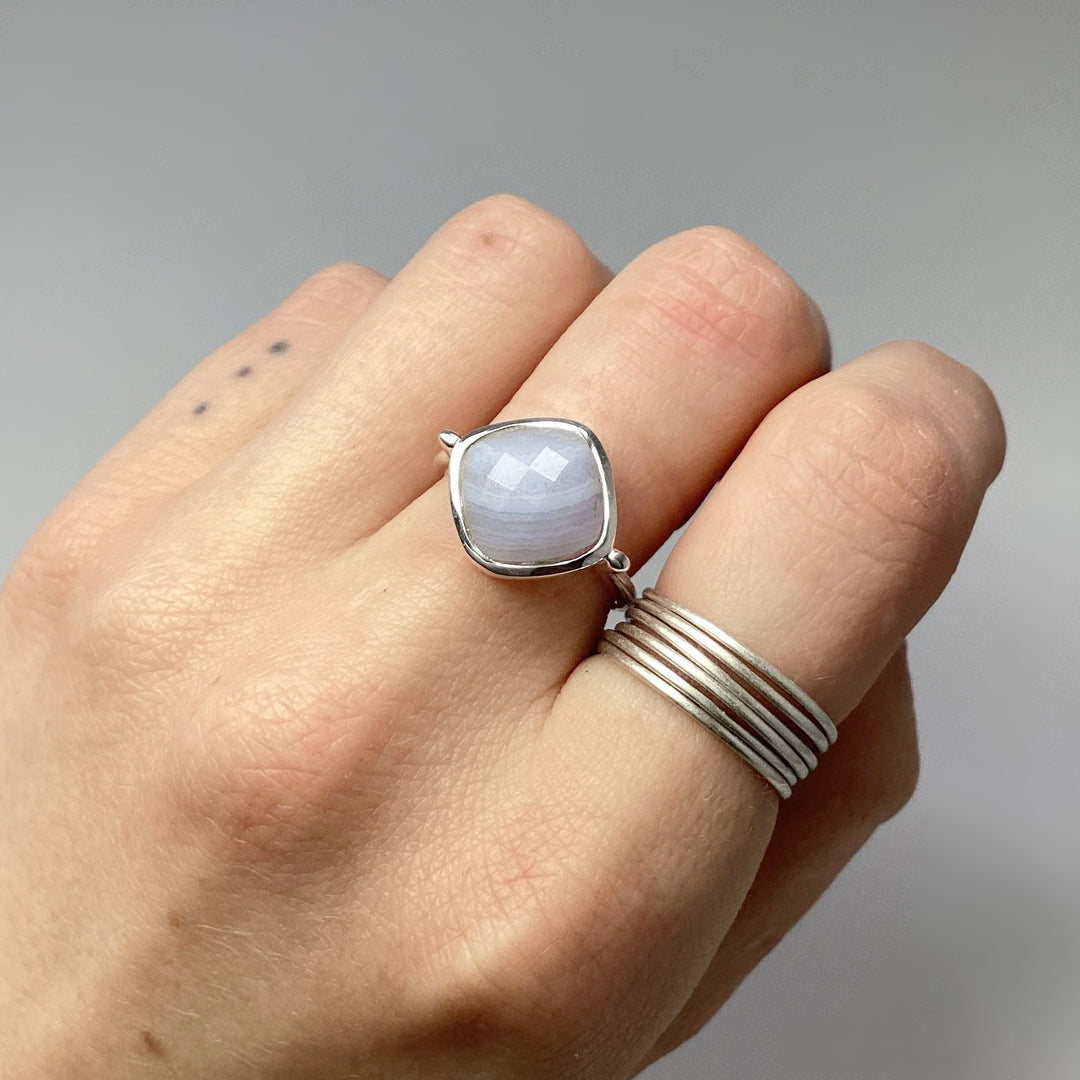 Blue Lace Agate Ring