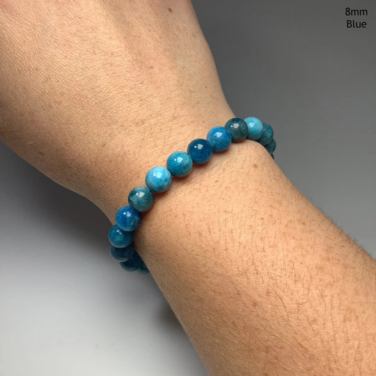 Blue Apatite Beaded Bracelet