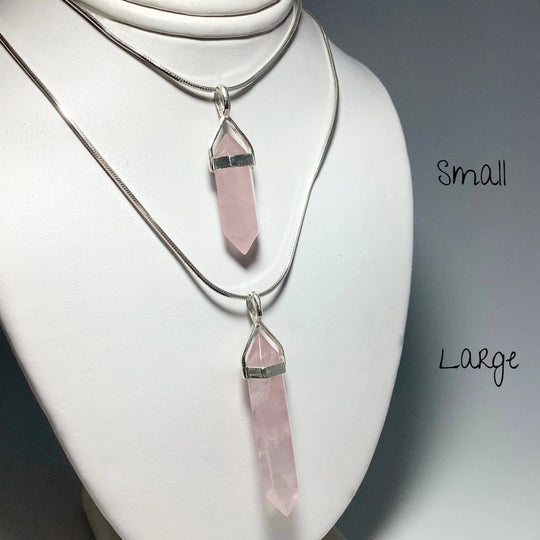 Rose Quartz Double Terminated Point Pendant