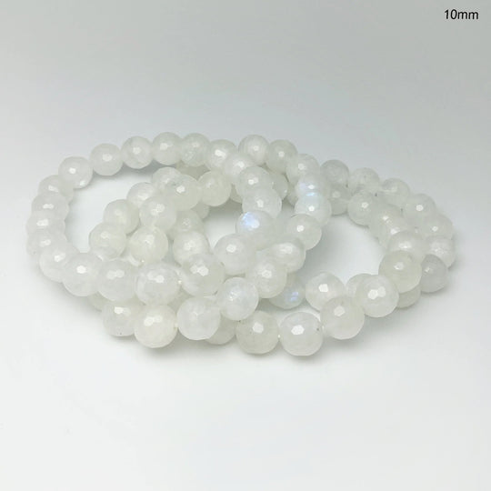 Moonstone Faceted Beaded Bracelet