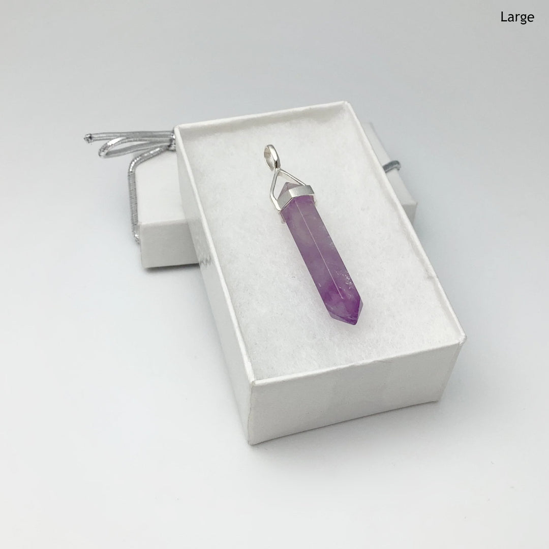 Amethyst Double Terminated Point Pendant