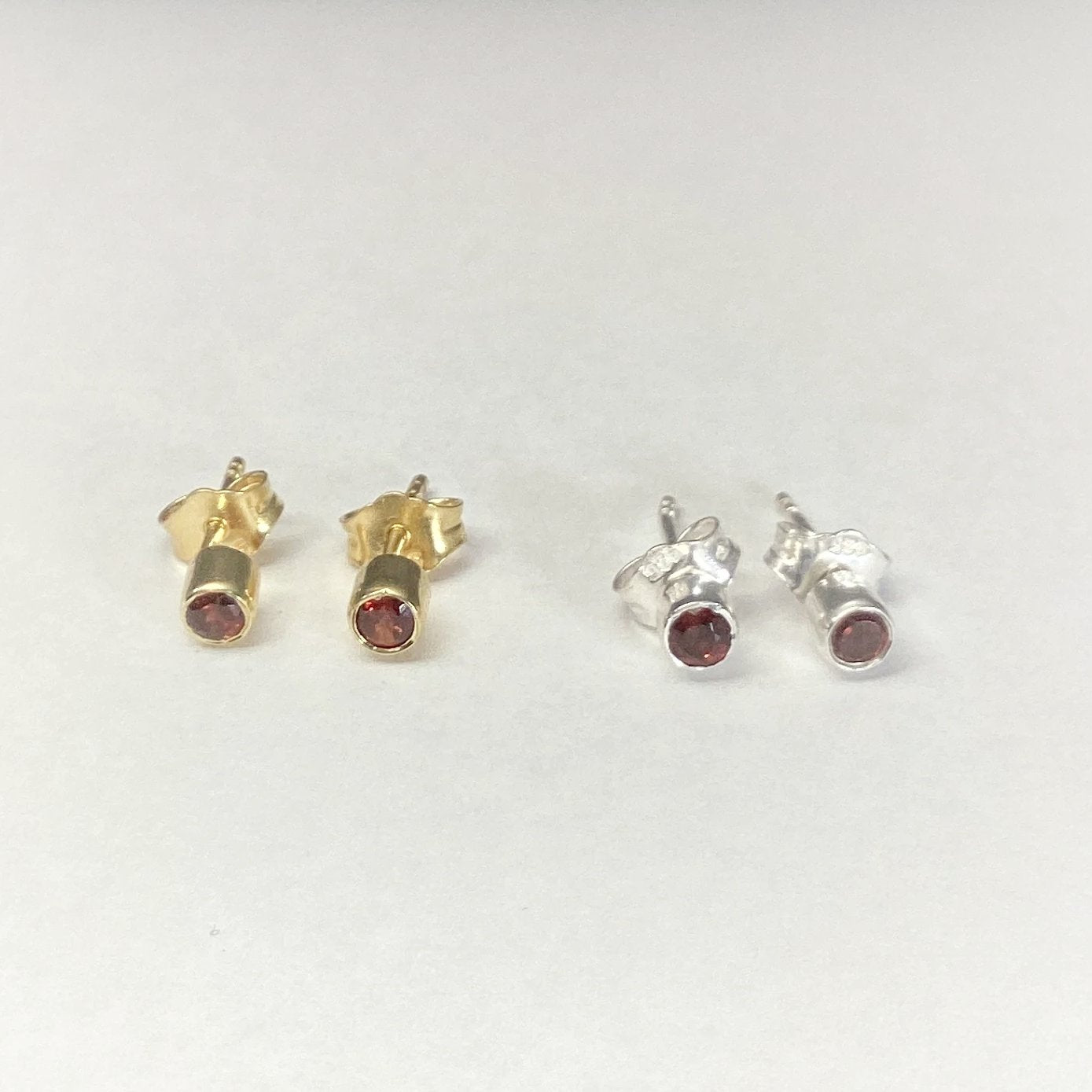 Garnet Stud Earrings