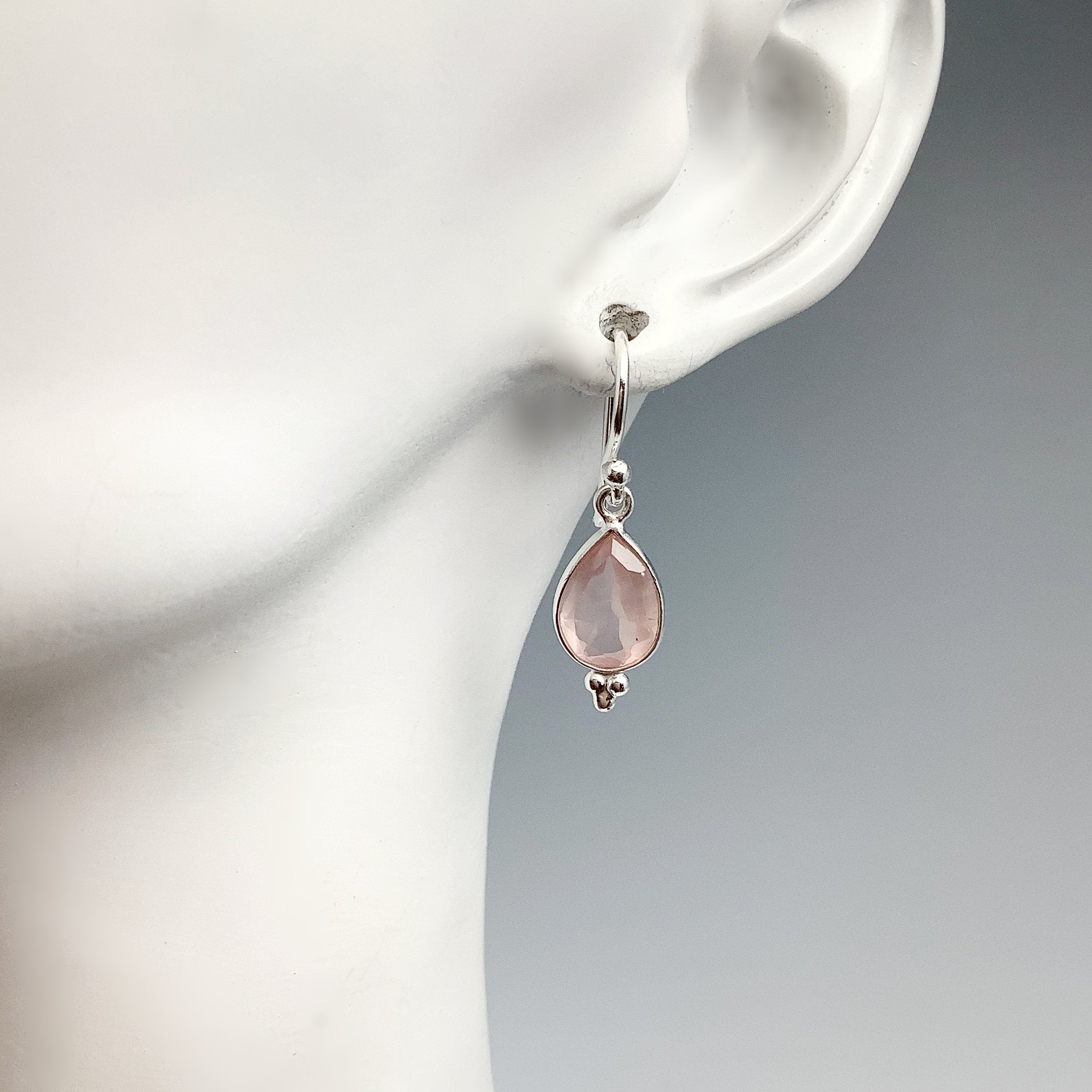 Rose Quartz Dangle Earrings