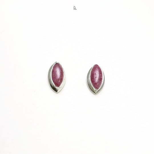 Rhodonite Stud Earrings