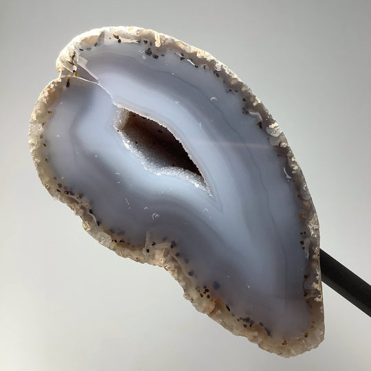 Natural Agate Geode on Stand