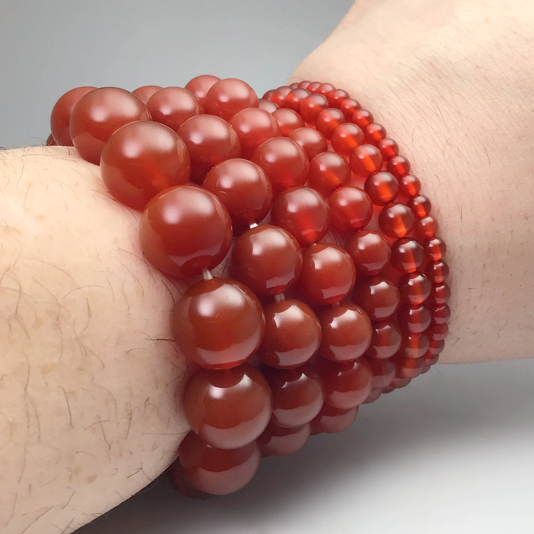 Carnelian Agate Beaded Bracelet