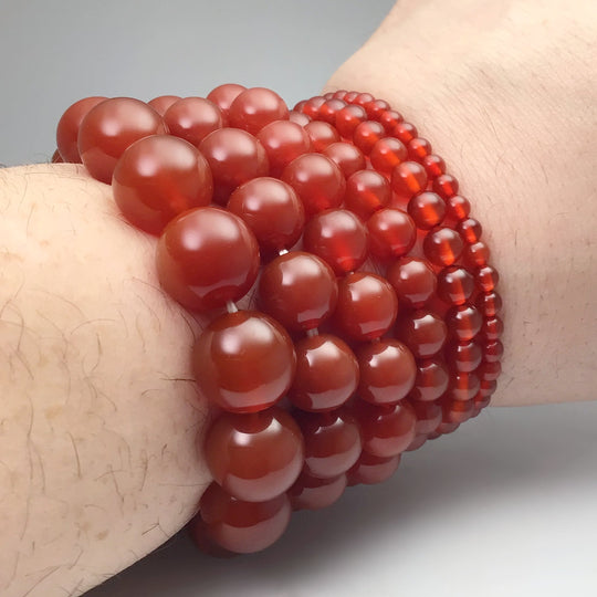 Carnelian Agate Beaded Bracelet