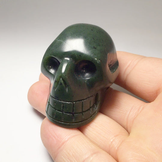 Carved Canadian Jade Skull